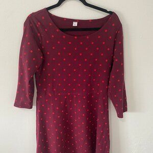 Pink and Red Polka Dot Dress